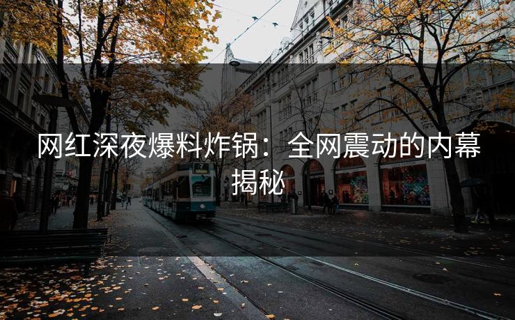 网红深夜爆料炸锅：全网震动的内幕揭秘