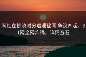 网红在拂晓时分遭遇秘闻 争议四起，91网全网炸锅，详情查看