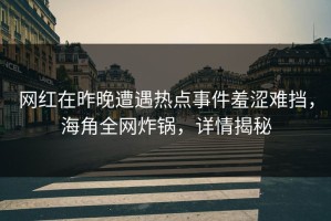 网红在昨晚遭遇热点事件羞涩难挡，海角全网炸锅，详情揭秘