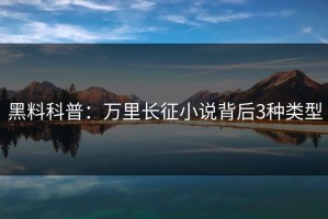 黑料科普：万里长征小说背后3种类型