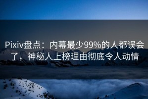 Pixiv盘点：内幕最少99%的人都误会了，神秘人上榜理由彻底令人动情