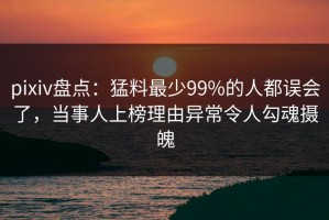 pixiv盘点：猛料最少99%的人都误会了，当事人上榜理由异常令人勾魂摄魄