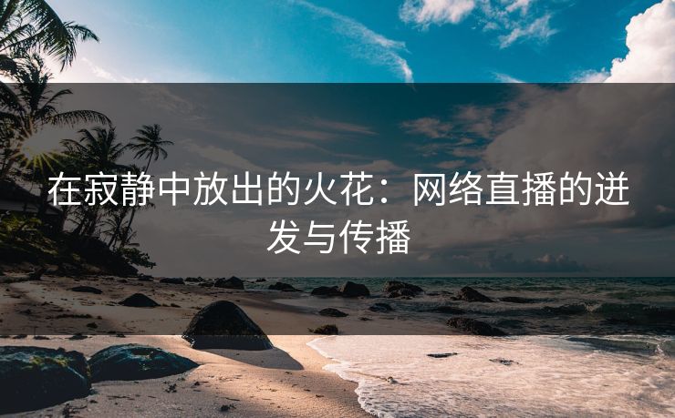 在寂静中放出的火花：网络直播的迸发与传播